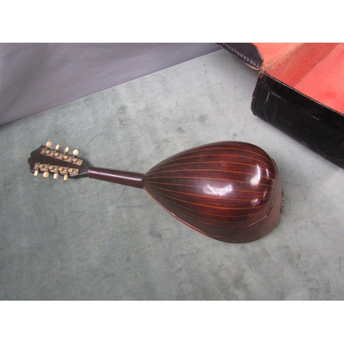 1297 - C A KISSLINGER MANDOLIN, MADE IN NAPLES 1894, 60CM L OVERALL, IN ORIGINAL CASE