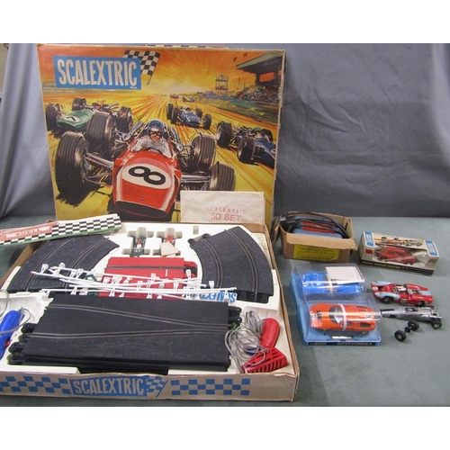 1199 - SCALEXTRIC GRAND PRIX 50 SET WITH FOUR BOXED VEHICLES