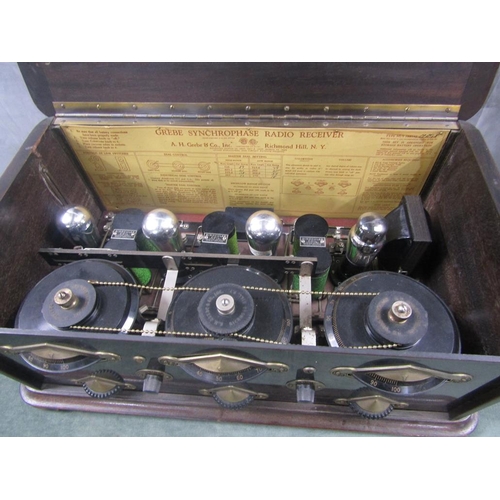 1207 - GREBE SYNCROPHASE RADIO RECIEVER IN ORIGINAL CASE