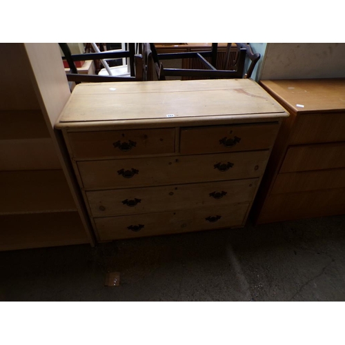 684 - VICTORIAN PINE CHEST OF DRAWERS