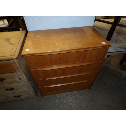 685 - TEAK FOUR DRAWER CHEST