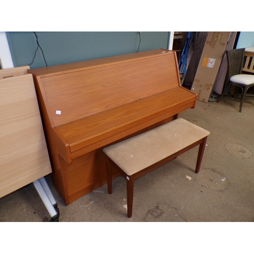 705 - UPRIGHT CHAPEL PIANO AND STOOL