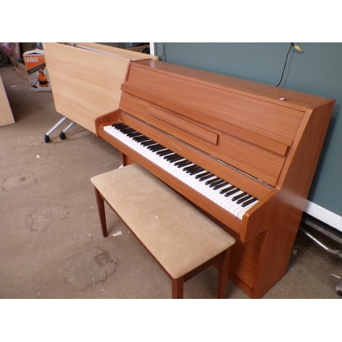 705 - UPRIGHT CHAPEL PIANO AND STOOL