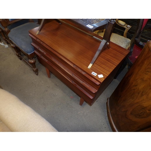 813 - TEAK THREE DRAWER CHEST