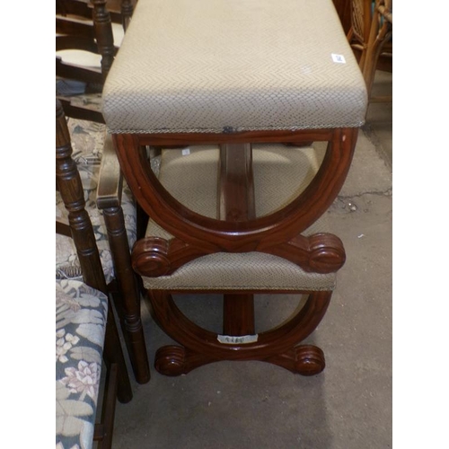 843 - TWO X FRAME STOOLS