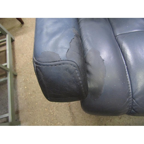 764 - LEATHER SWIVEL CHAIR AND A STOOL