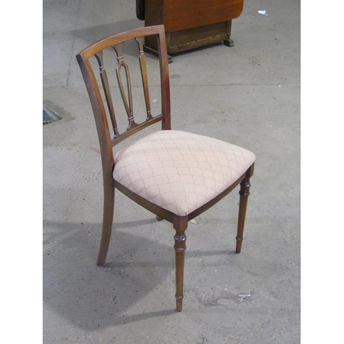 666 - SIX REPRODUCTION MAHOGANY DINING CHAIRS