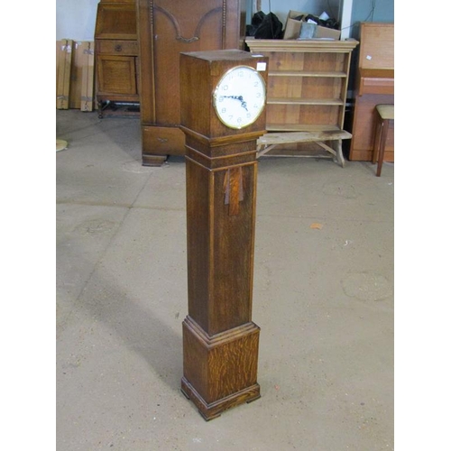 693 - OAK CASED GRANDMOTHER CLOCK