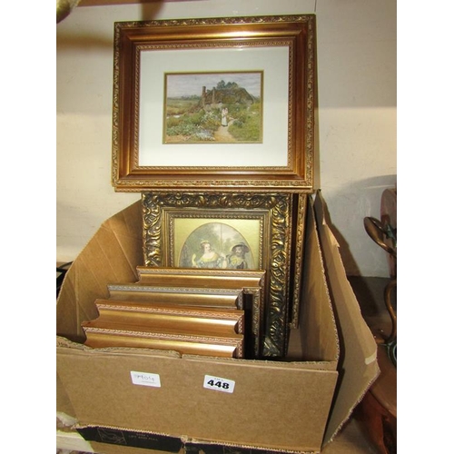 448 - COLLECTION OF FRAMED PRINTS IN ORNATE GILT FRAMES