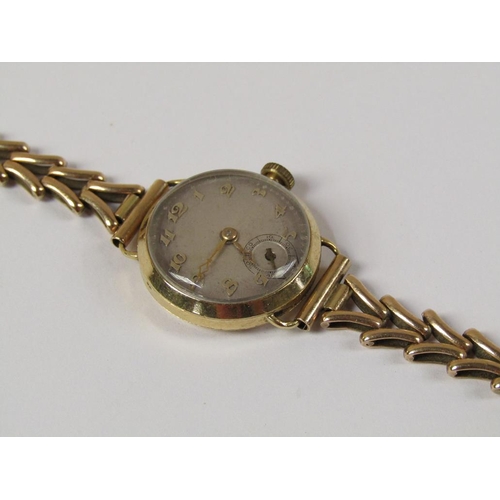 1518 - 18ct GOLD LADIES WATCH WITH 9ct GOLD STRAP