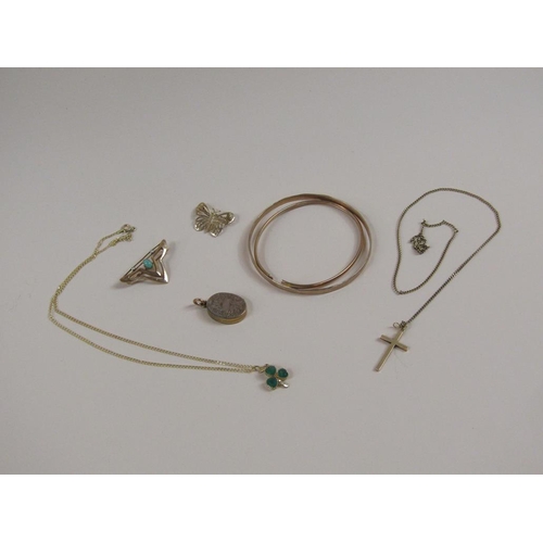 1523 - COLLECTION OF MISC. GOLD JEWELLERY 25g