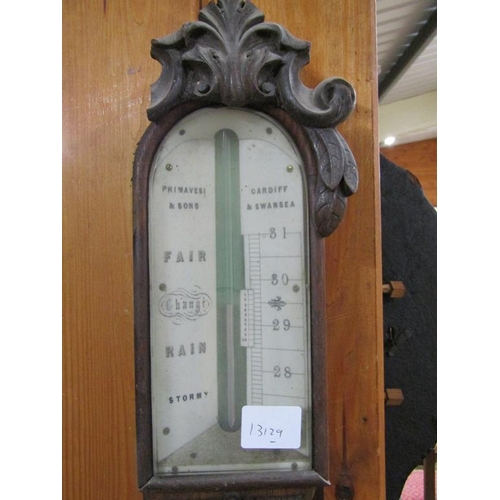 1215 - PRIMAVES & SONS OF CARDIFF STICK BAROMETER