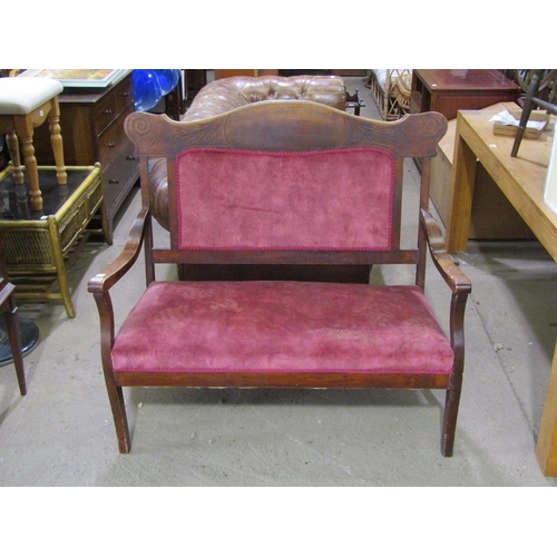 668 - EDWARDIAN TWO SEATER SETTEE