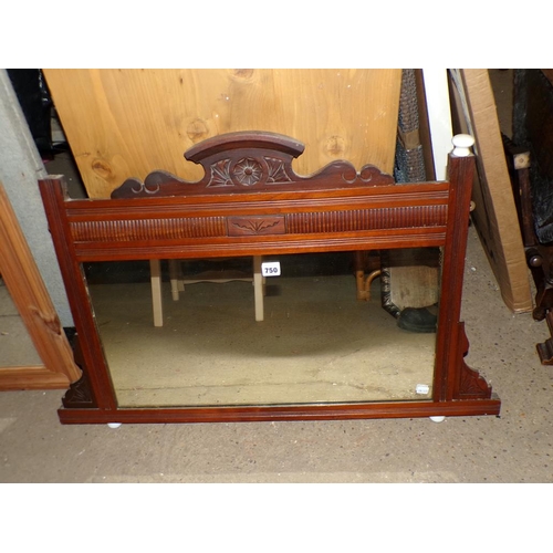 750 - VICTORIAN OVERMANTEL MIRROR