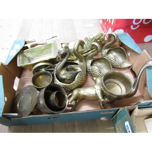 355 - BRASS ORNAMENTS AND METALWARE