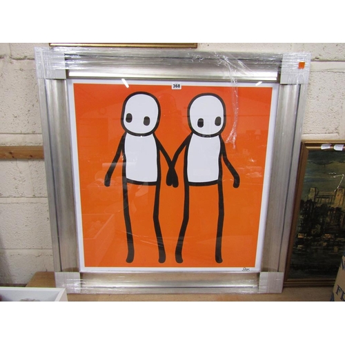 368 - STICK MAN FRAMED PICTURES