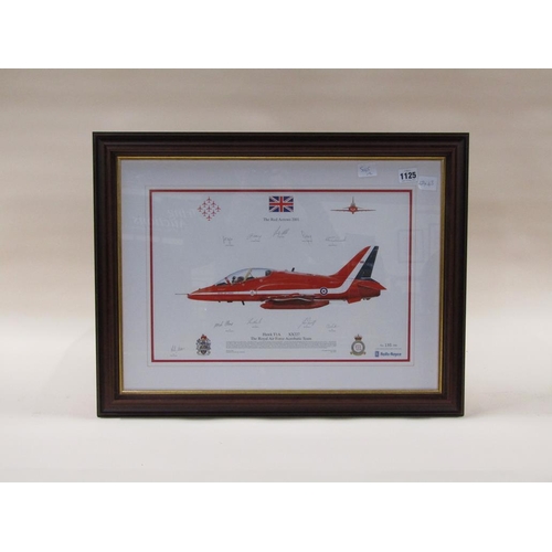 1125 - TWO FRAMED COLOURED PRINTS - THE RED ARROWS 2001 & THE LAST CONCORDE COMMERCIAL FLIGHT