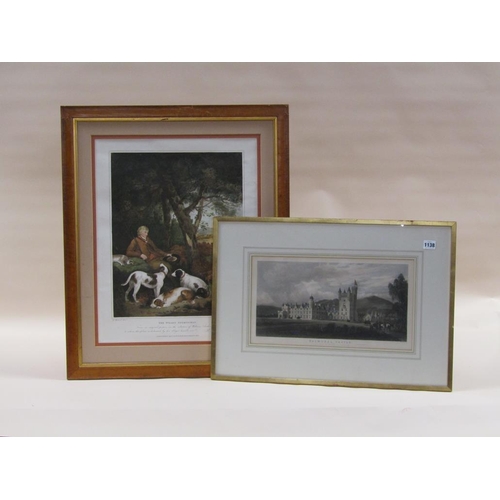 1138 - TWO FRAMED COLOURED PRINTS - BALMORAL CASTLE & THE WEARY SPORTSMAN, EACH F/G