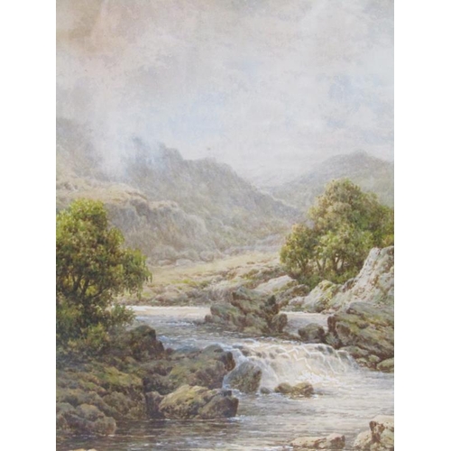 1159 - CHARLES A BOOT - PAIR, RIVERSCAPES IN THE SCOTTISH HIGHLANDS, SIGNED WATERCOLOURS, F/G, 37CM X 26CM