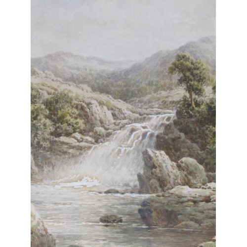 1159 - CHARLES A BOOT - PAIR, RIVERSCAPES IN THE SCOTTISH HIGHLANDS, SIGNED WATERCOLOURS, F/G, 37CM X 26CM