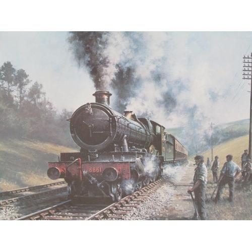 1173 - DON BRECKON - FOUR RAILWAY PRINTS, ALL F/G APPROX 55CM X 78CM