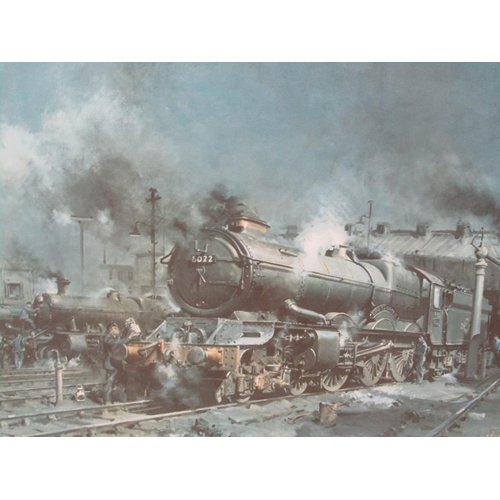 1173 - DON BRECKON - FOUR RAILWAY PRINTS, ALL F/G APPROX 55CM X 78CM