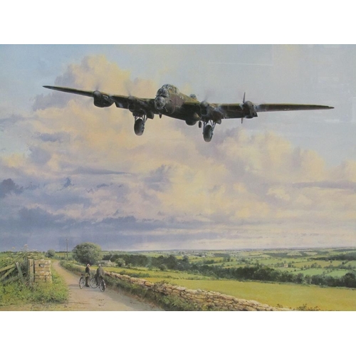 1175 - ROBERT TAYLOR - EARLY MORNING ARRIVAL, F/G COLOURED PRINT, 50CM X 70CM