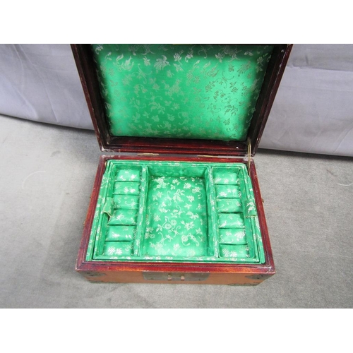 1270 - ORIENTAL JEWELLERY BOX, 23CM W