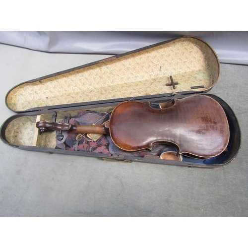 1327 - CASED VIOLIN, 58CM L