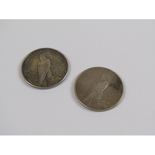 1444 - TWO EARLY 20c ONE DOLLAR SILVER PIECES