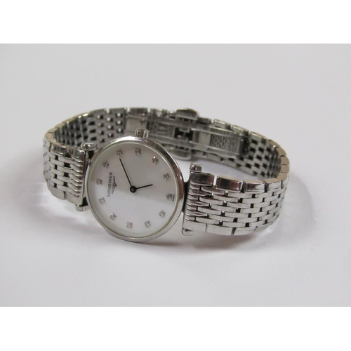 1445 - LONGINES GRAND CLASSIQUE LADIES WHITE METAL WATCH