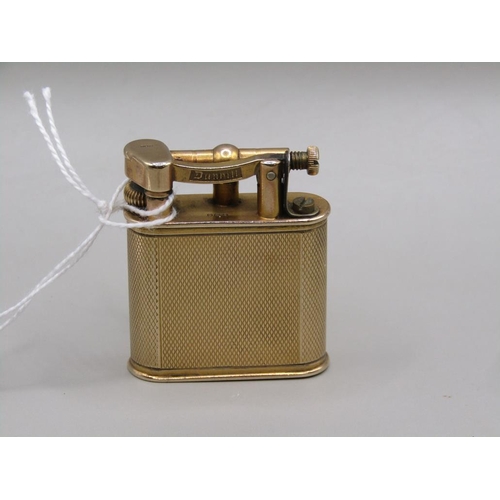 1450 - DUNHILL 9ct GOLD CASED POCKET LIGHTER , PATENT 390107