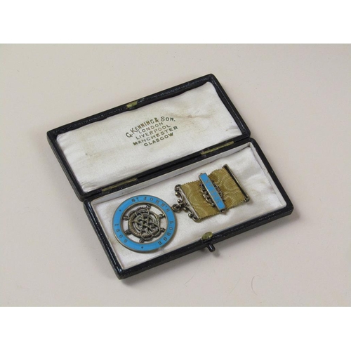 1498 - SILVER SPECTACLE CASE TOGETHER WITH ST JOHNS LODGE 1809 MEDAL