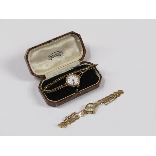 1555 - TWO 9CT GOLD LADIES WATCHES