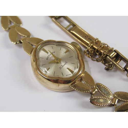 1555 - TWO 9CT GOLD LADIES WATCHES