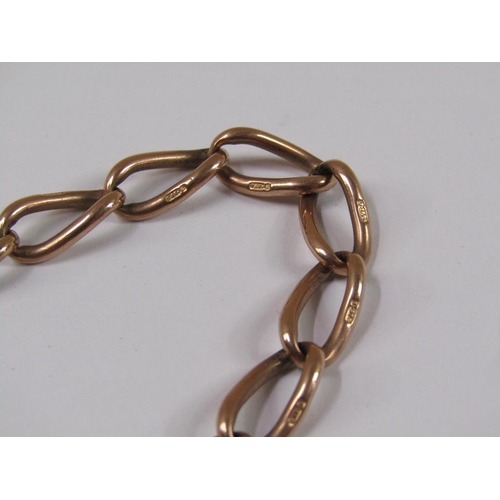 1561 - 9CT GOLD WATCH CHAIN, APPROX 18g, 21CM L