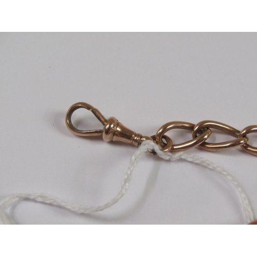 1561 - 9CT GOLD WATCH CHAIN, APPROX 18g, 21CM L