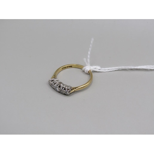 1583 - 18CT GOLD DIAMOND SET RING SIZE N