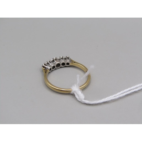1583 - 18CT GOLD DIAMOND SET RING SIZE N