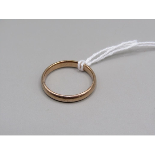 1590 - 9CT GOLD BAND, 2.8g SIZE Q1/2