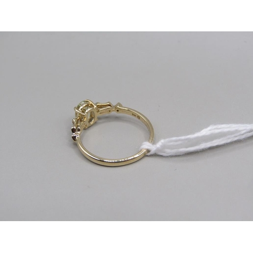 1594 - GOLD AND CSARITE RING SIZE N1/2