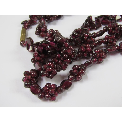 1619 - THREE BLACKBERRY NECKLACES