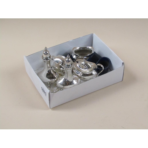 1671 - SILVER PLATED CONDIMENTS