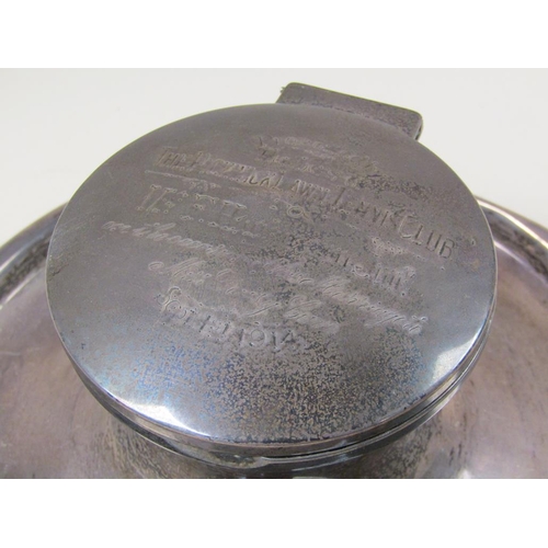 1678 - SILVER PRESENTATION SILVER BOTTLE INKWELL