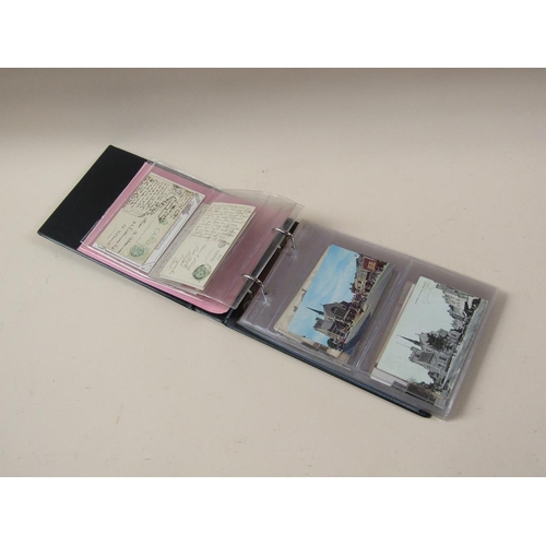 1709 - POSTCARD ALBUM OF SOME LOCAL CARDS, ST ALBANS & BARNET ETC