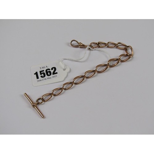 1562 - 9CT GOLD ALBERT CHAIN, 22.6g, 20CM L