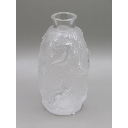 1438A - LALIQUE FRANCE SCENT BOTTLE 9.5cms H