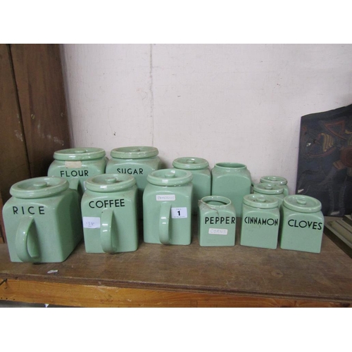 1 - COLLECTION OF VINTAGE STORAGE JARS