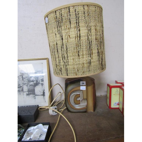 24 - NEWLYN POTTERY LAMP