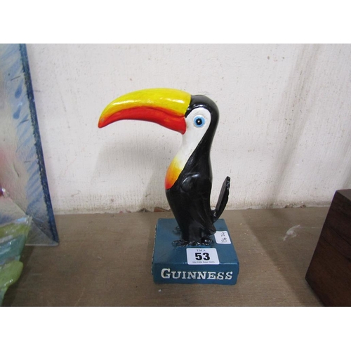 53 - CAST METAL GUINNESS TOUCAN ORNAMENT